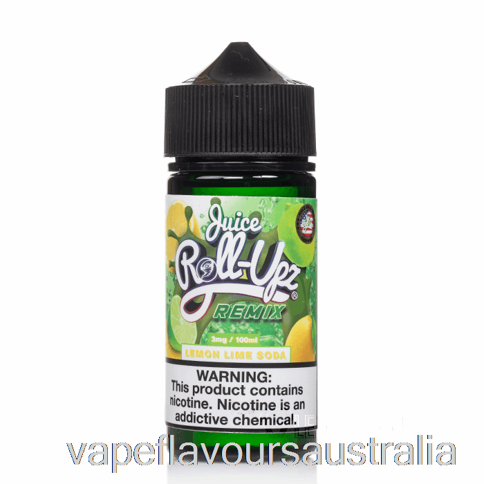 Vape Australia Lemon Lime Soda - Juice Roll Upz Remix - 100mL 3mg